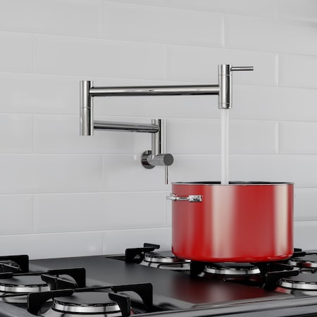 Alfi Brand Polished SS Retractable Pot Filler Faucet AB5019-PSS